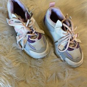 Stylish Kids Sneakers in Purple and White